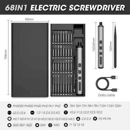 Youpin Wireless Electric Screwdriver Set Multifunctional Household Mini Hand Tools with LED Lights Kit Rechargeable Screwdriver