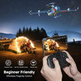 4K brushless motor drone with camera for adults, featuring sleek design and advanced aerial photography capabilities.