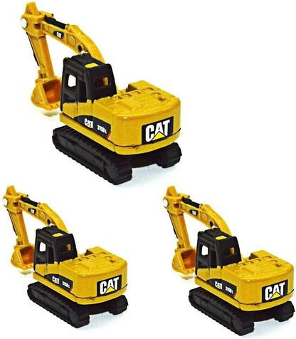 3-Pack 1:160 N Scale Diecast Miniature Excavator Engineering Vehicle Model
