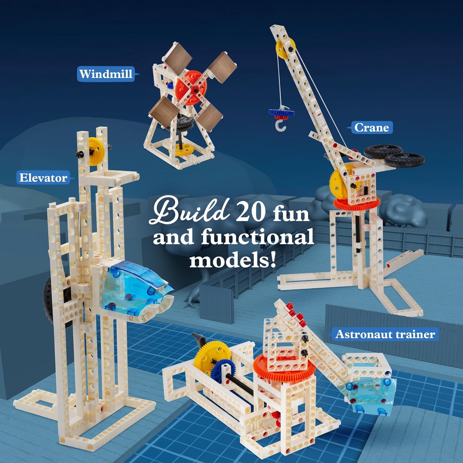 Thames & Kosmos Mechanical Engineering: Machines & Vehicles STEM Experiment Kit - Build 20 Mechanical Models and Explore the Physics of Force and Motion for Ages 8+
