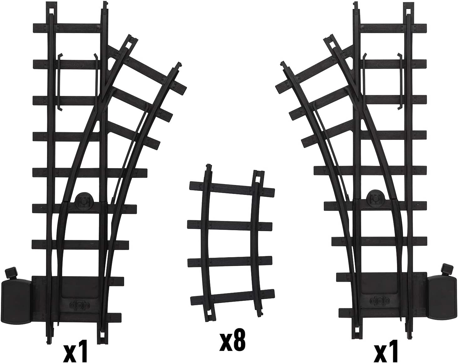 Lionel 12-Piece Curved Black Plastic Track Set for Ready-to-Play Trains