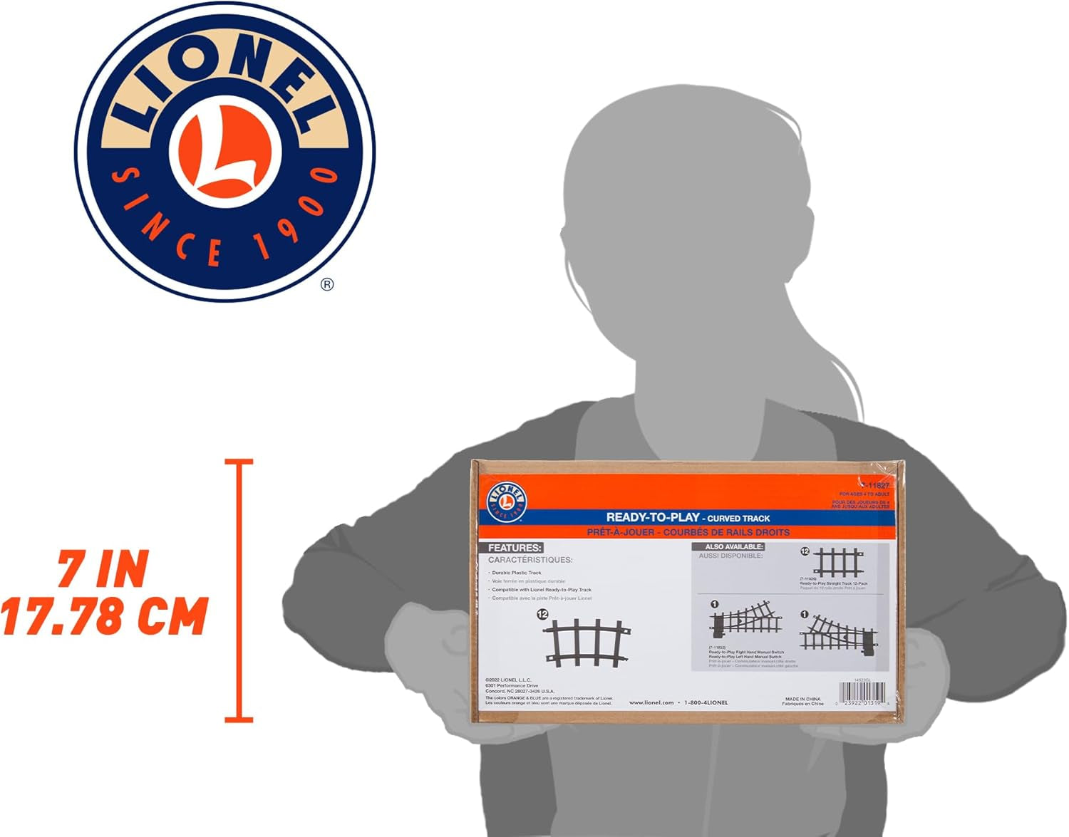 Lionel 12-Piece Curved Black Plastic Track Set for Ready-to-Play Trains