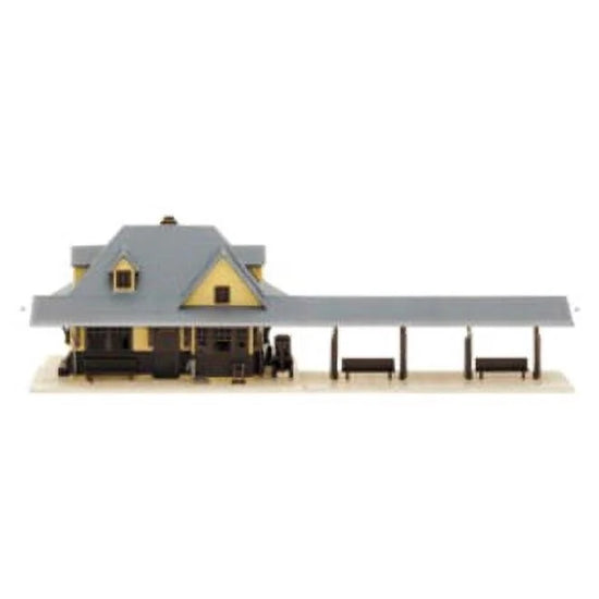 N Scale passenger station model kit by BYMRR Train Store, detailed miniature building for model train layouts.