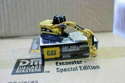 3-Pack 1:160 N Scale Diecast Miniature Excavator Engineering Vehicle Model