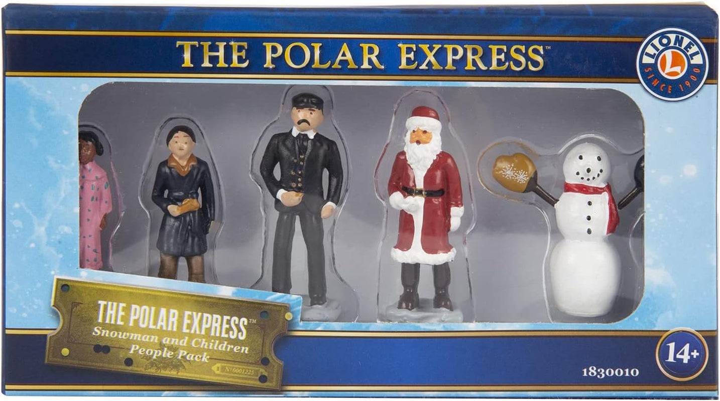 Lionel Warner Brothers The Polar Express Five-Piece Miniature Snowman and Children Figurine Set Model Train Accessory (1830010)