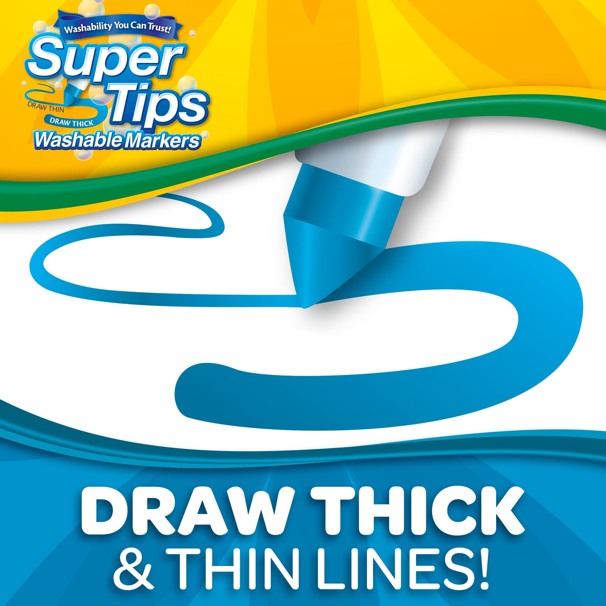 Super Tips Washable Markers, 100 Ct, School Supplies, Classroom Must Haves, Coloring Gifts for Kids and Teens, Ages 3+