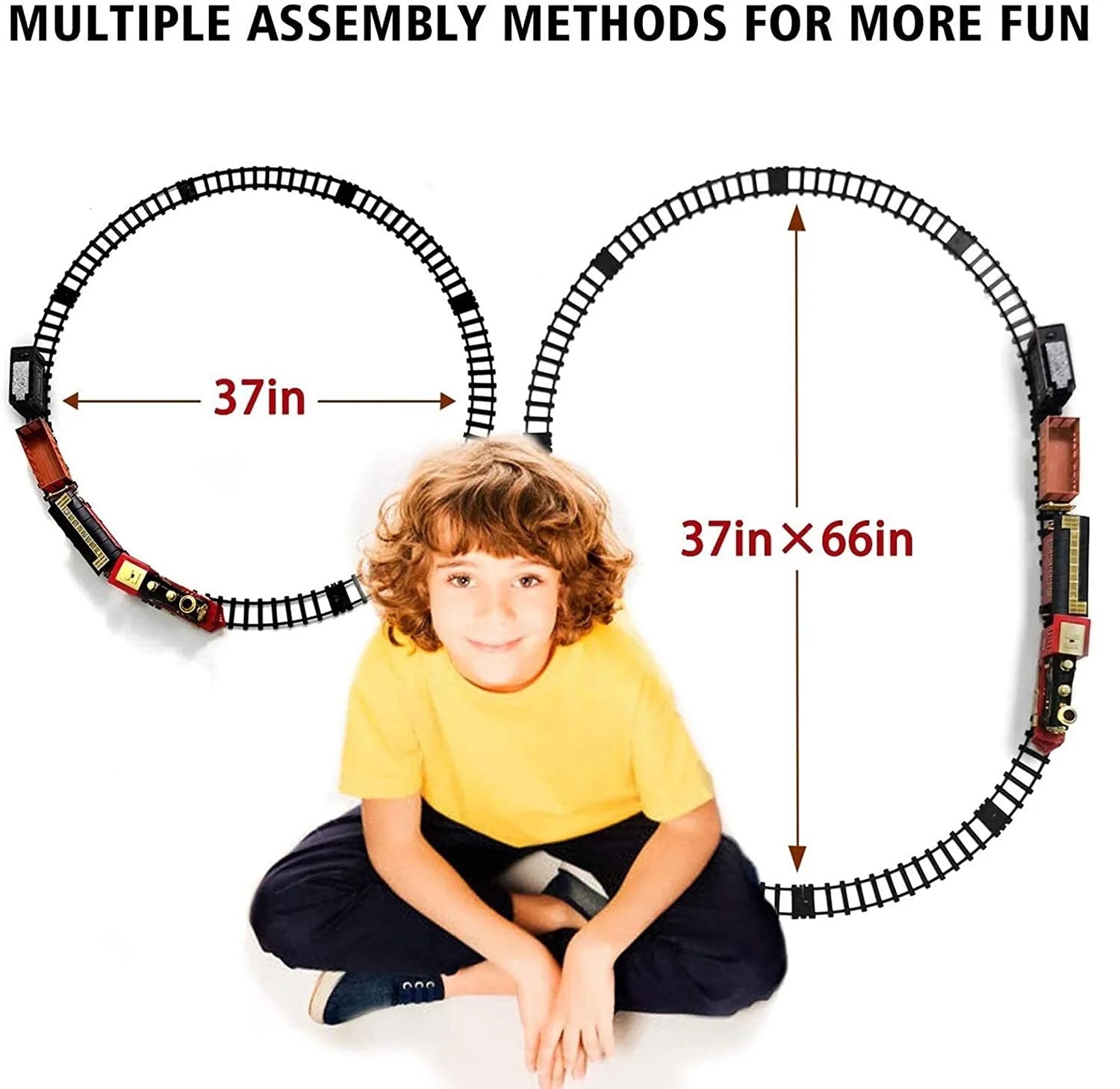 Ultimate Deluxe Steam Locomotive Train Set for Kids - Complete with Engine, Cargo Car, Expansive Track, Lights, Sounds, and Realistic Steam Effects - The Perfect Holiday Gift for Ages 3-12!