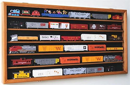 HO Scale Model Train Display Case Cabinet Wall Rack W/98% UV Protection- Lockabl