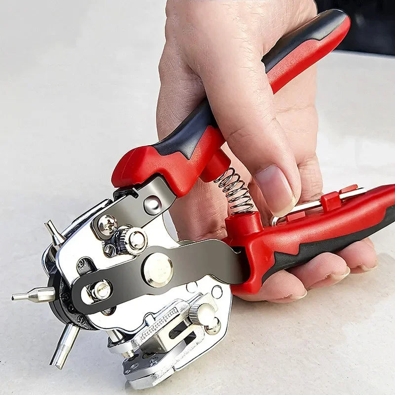 Multi-Function Adjustable Punching Pliers for Leathercraft Aluminiumblech Cloth Paper Eyelet Puncher Hole Positioning Hand Tools