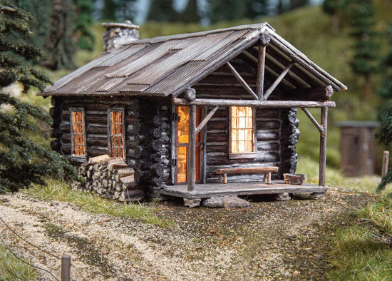 Transform your train adventures with the Woodland Scenics Cozy Cabin O Gauge Miniature Layout! 🚂🏡✨ - BYMRR Train Store