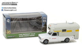 1968 Chevrolet C10 diecast model truck with Silver Streak camper, 1/64 scale, detailed collectible from BYMRR Train Store.