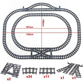 Set of 50 straight train track rails for kids&