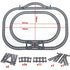 Set of 50 straight train track rails for kids&