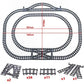 Set of 50 straight train track rails for kids&