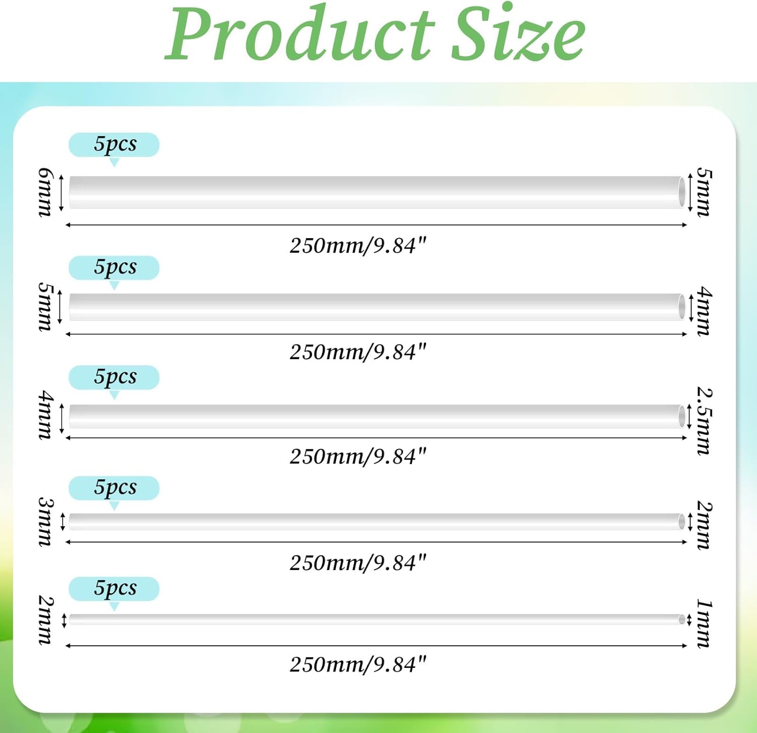 Get Creative with 25 Pcs of ABS Plastic Round Tubes in 5 Sizes for Your DIY and Craft Projects! Perfect for Architectural Models!