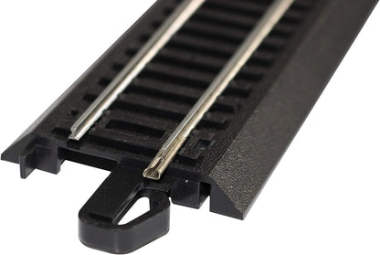 Bachmann Trains Snap-Fit E-Z Track 9-Inch Straight Track - Bulk Pack of 50 - Steel Alloy Rail with Black Roadbed - HO Scale