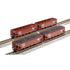Four ATSF Fantasy paint N scale ARA 70-ton quad hopper cars by BLI7433 for model train rolling stock collection