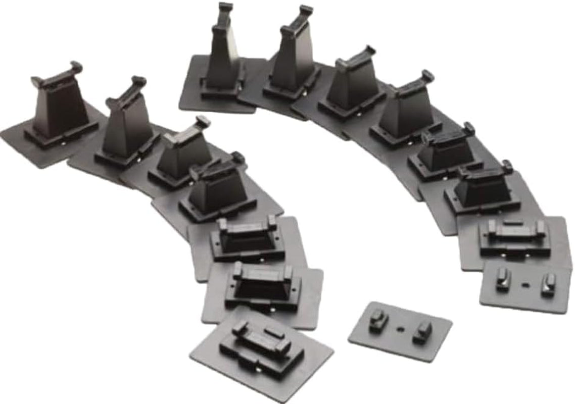 Bachmann Trains Snap-Fit E-Z Track 16-Piece Graduated Pier Set - Nickel Silver Rail with Grey Roadbed - N Scale, 8-Inch