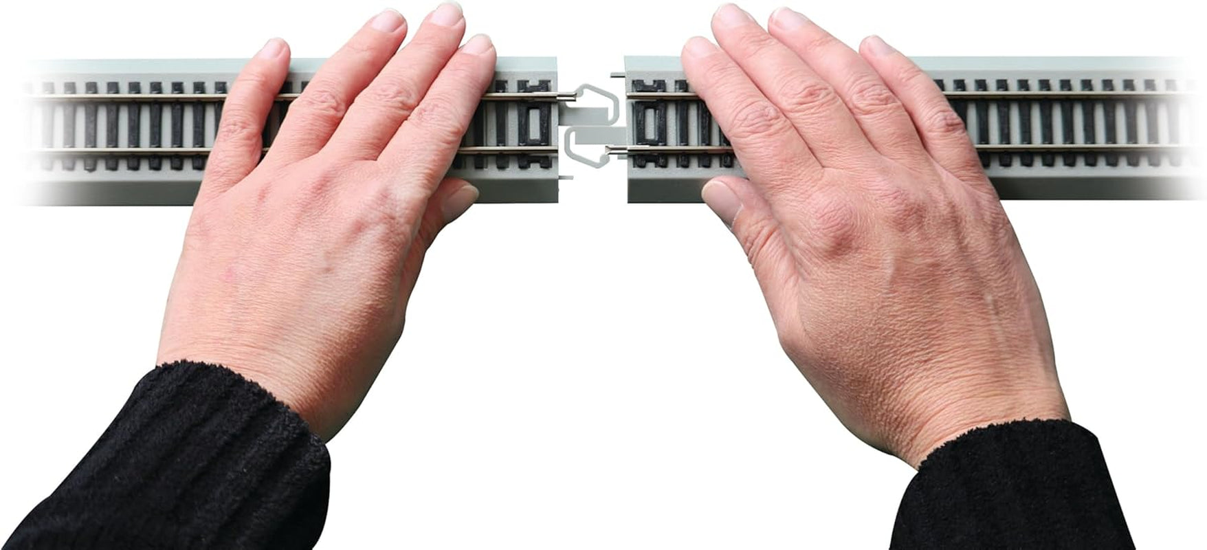 Bachmann Trains Snap-Fit EZ Track Layout Expander Set, Nickel Silver Rails with Grey Roadbed, HO Scale, Medium