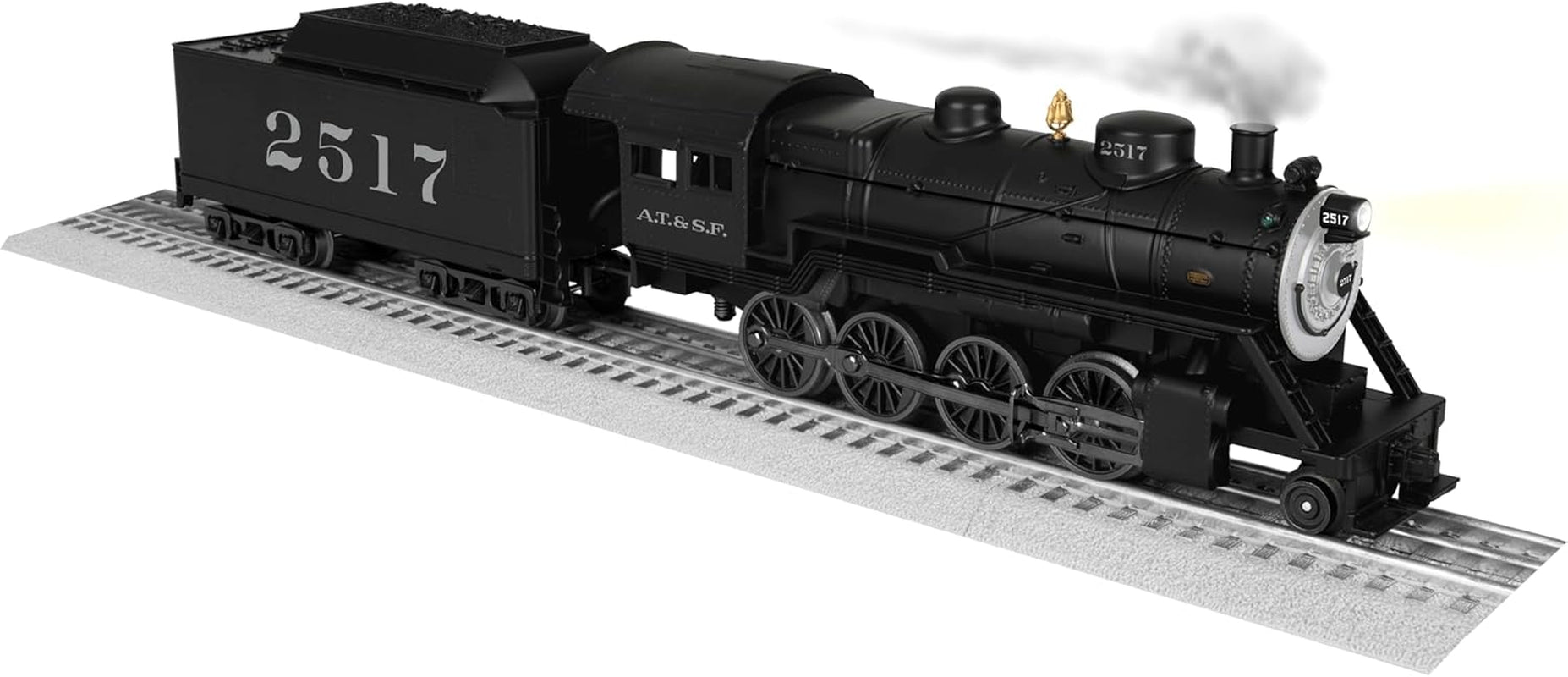 Lionel Santa Fe 2-8-0 LionChief #2517 Bluetooth O Gauge Steam Locomotive with Tender