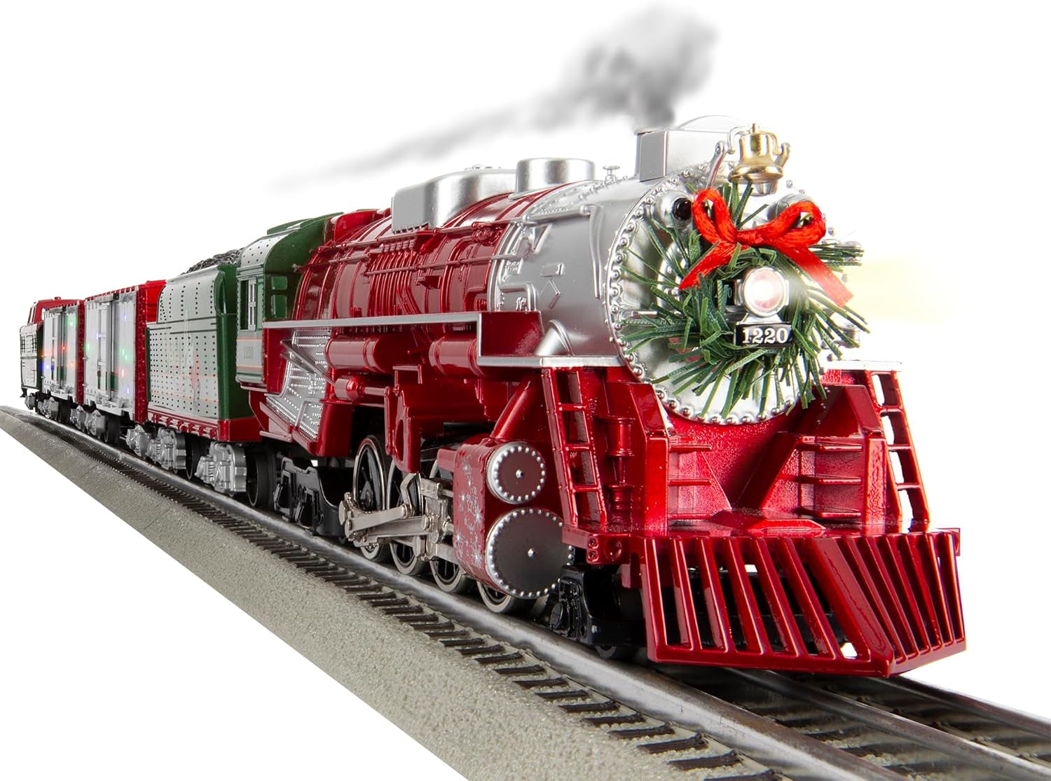 Lionel Christmas Light Express Lionchief 5.0 Electric O Gauge Train Set with Bluetooth Connectivity and Remote Control