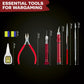 Comprehensive Hobby Tool Kit for Miniature Modeling: Includes Adhesive, Drill with Three Bits, Hobby Knife, Side Cutter, Sculpting Tool, and Green Stuff for Warhammer and Dungeons & Dragons in Plastic, Resin, and Metal