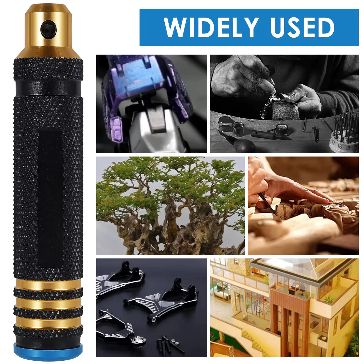 Precision Chisel Set for Gundam Resin Sculpting and RC Vehicle Maintenance - 7 Blades Included