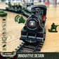 USA Electric Express Train Set for Children Ages 4-8 - Military-Themed Polar Train Model with Helicopter, Tank, Soldiers, and Tracks - Ideal Birthday Gift for Boys Ages 2-4
