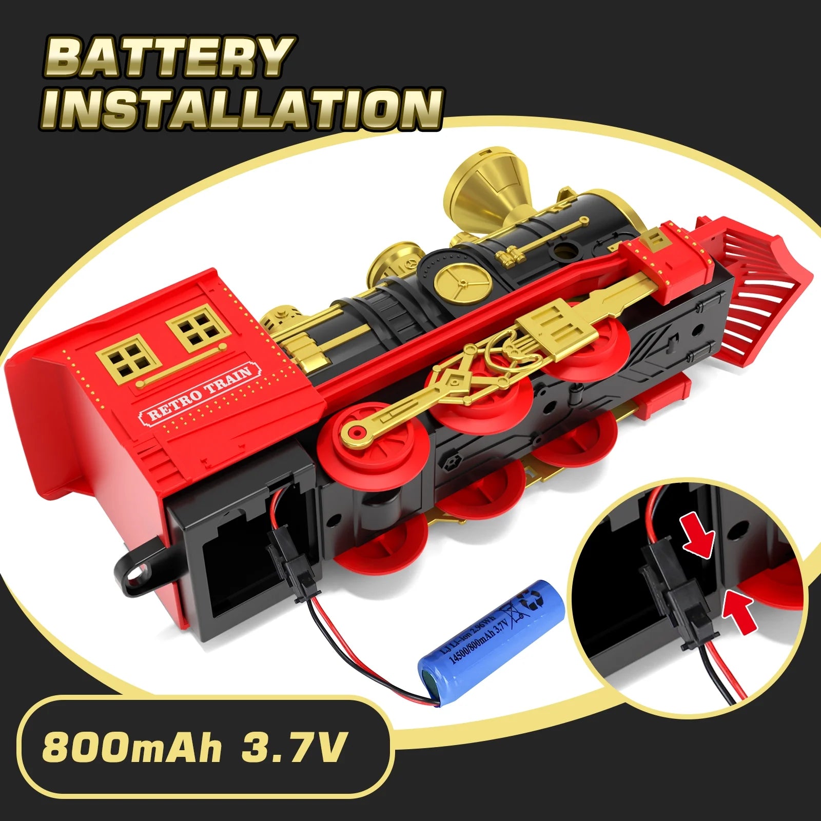 Ultimate Rechargeable Steam Train Set with Tracks, Lights, Sound & Smoke - The Perfect Gift for Kids Aged 2-8!