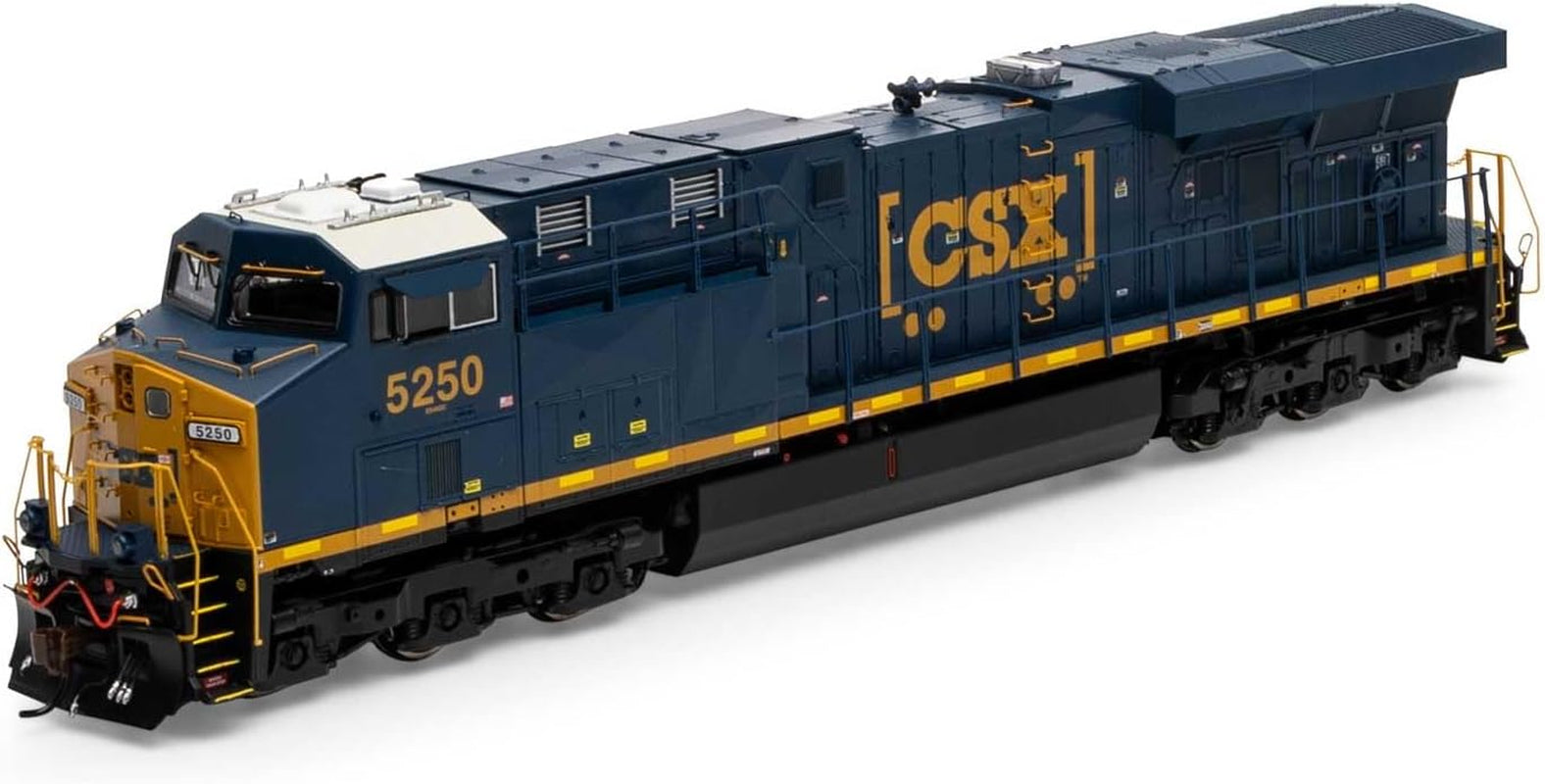 Athearn HO Scale ES44DC Locomotive with DCC and Sound, CSX/Boxcar #5250, Model ATHG83192