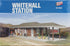 Whitehall Station HO scale model railroad structure kit by BYMRR Train Store, featuring detailed white station building with platform.