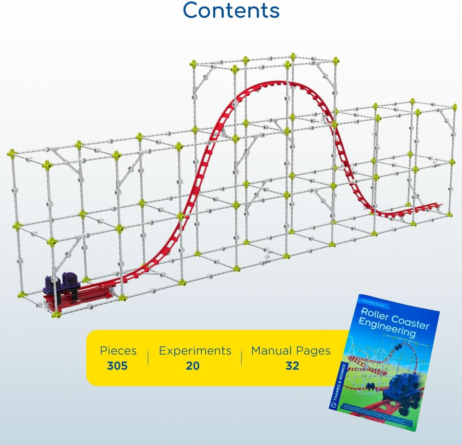 Thames & Kosmos Roller Coaster Engineering STEM Kit | Design, Construct, and Experiment with Functional Roller Coaster Models | Explore Physics, Forces, Motion, Energy, Velocity, and More | Overcome Engineering Challenges