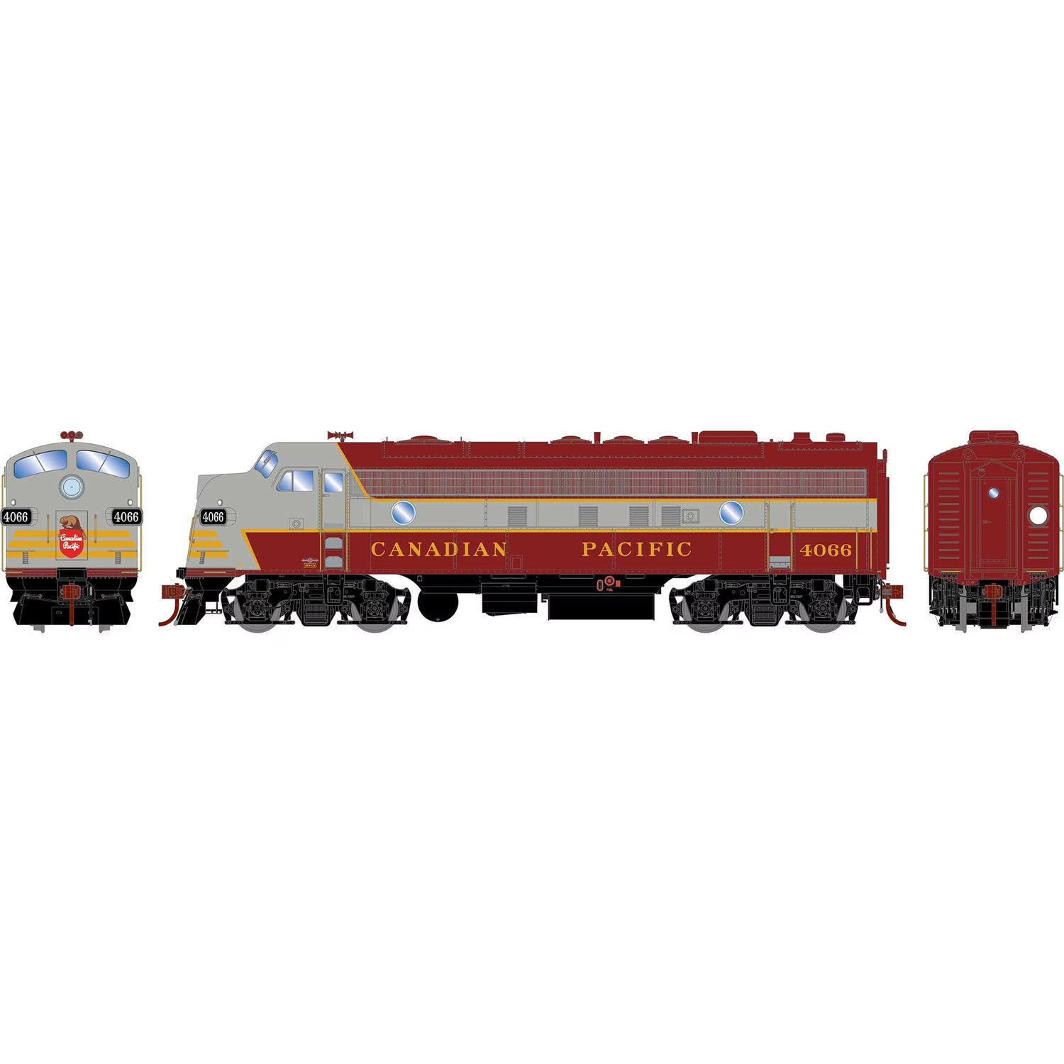 HO Scale FP7A locomotive in Canadian Pacific Railway livery, model 