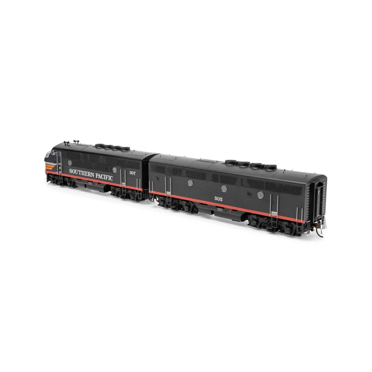 HO scale Southern Pacific F3A and F3B locomotive set by BYMRR featuring detailed model trains with SP 