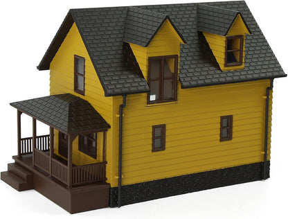 Pre-Assembled Contemporary N Scale Residential House Model for Train Layout Diorama - JZN01 (White)
