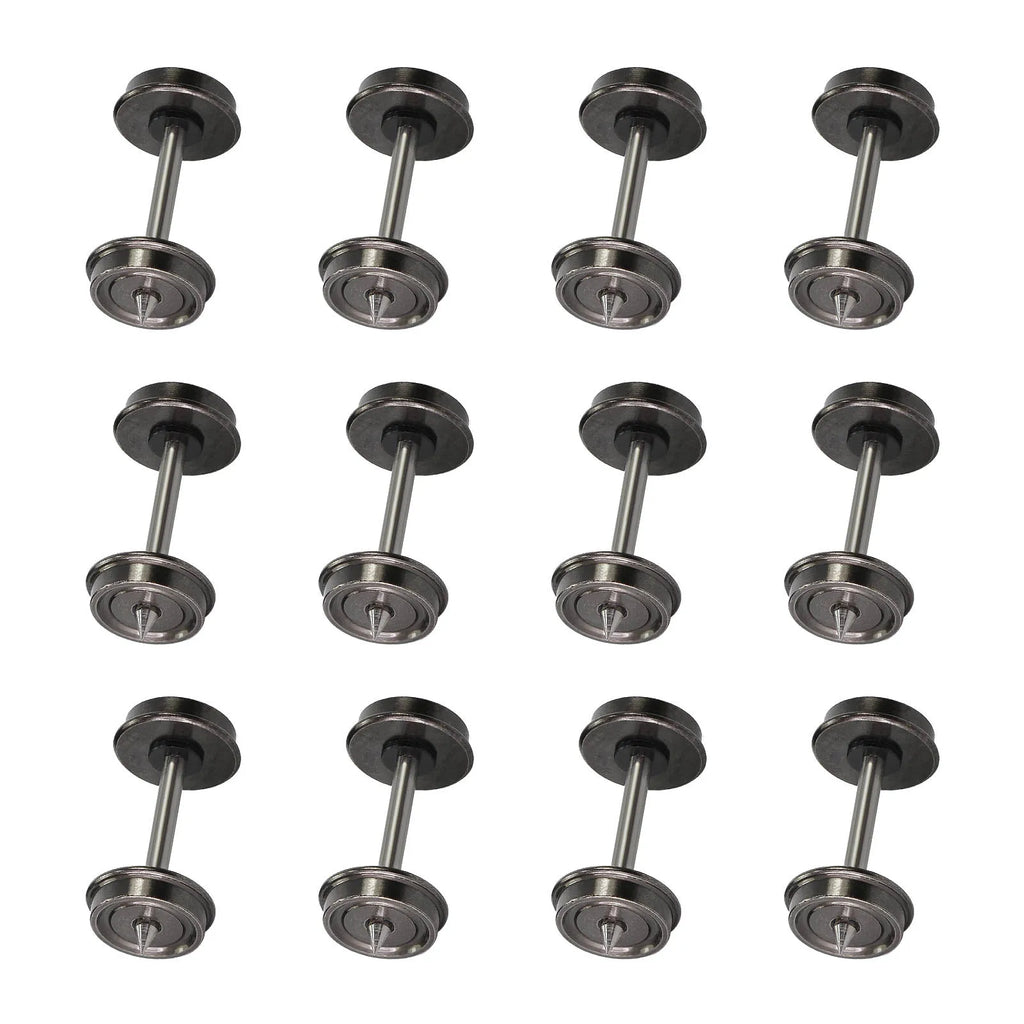 12Pcs/24Pcs Model Trains HO Scale 1:87 33" DC Metal Wheelset DC Wheel Set C8725