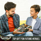 USA Electric Express Train Set for Children Ages 4-8 - Military-Themed Polar Train Model with Helicopter, Tank, Soldiers, and Tracks - Ideal Birthday Gift for Boys Ages 2-4