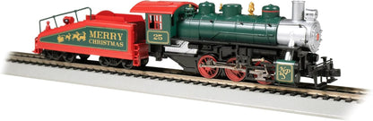 Bachmann Trains USRA 0-6-0 Locomotive with Smoke and Slope Tender - NP&S® #25 - Christmas Edition - HO Scale