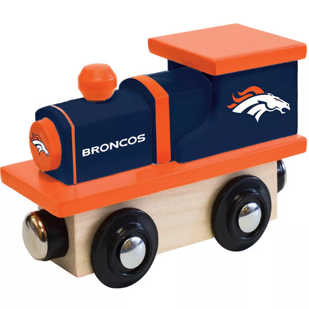 Masterpieces Officially Licensed NFL Denver Broncos Wooden Toy Train Engine for Kids
