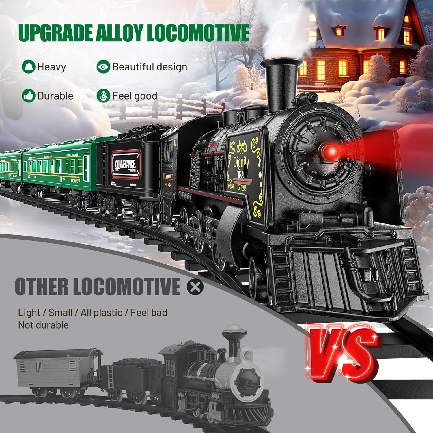 Ultimate Premium Hot Bee Train Set - Engaging Smoke, Lights & Sound Experience for Kids 3+