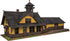 Lionel Rico Rocky Mountain Passenger Train Station model kit with detailed miniature station building and scenic surroundings.