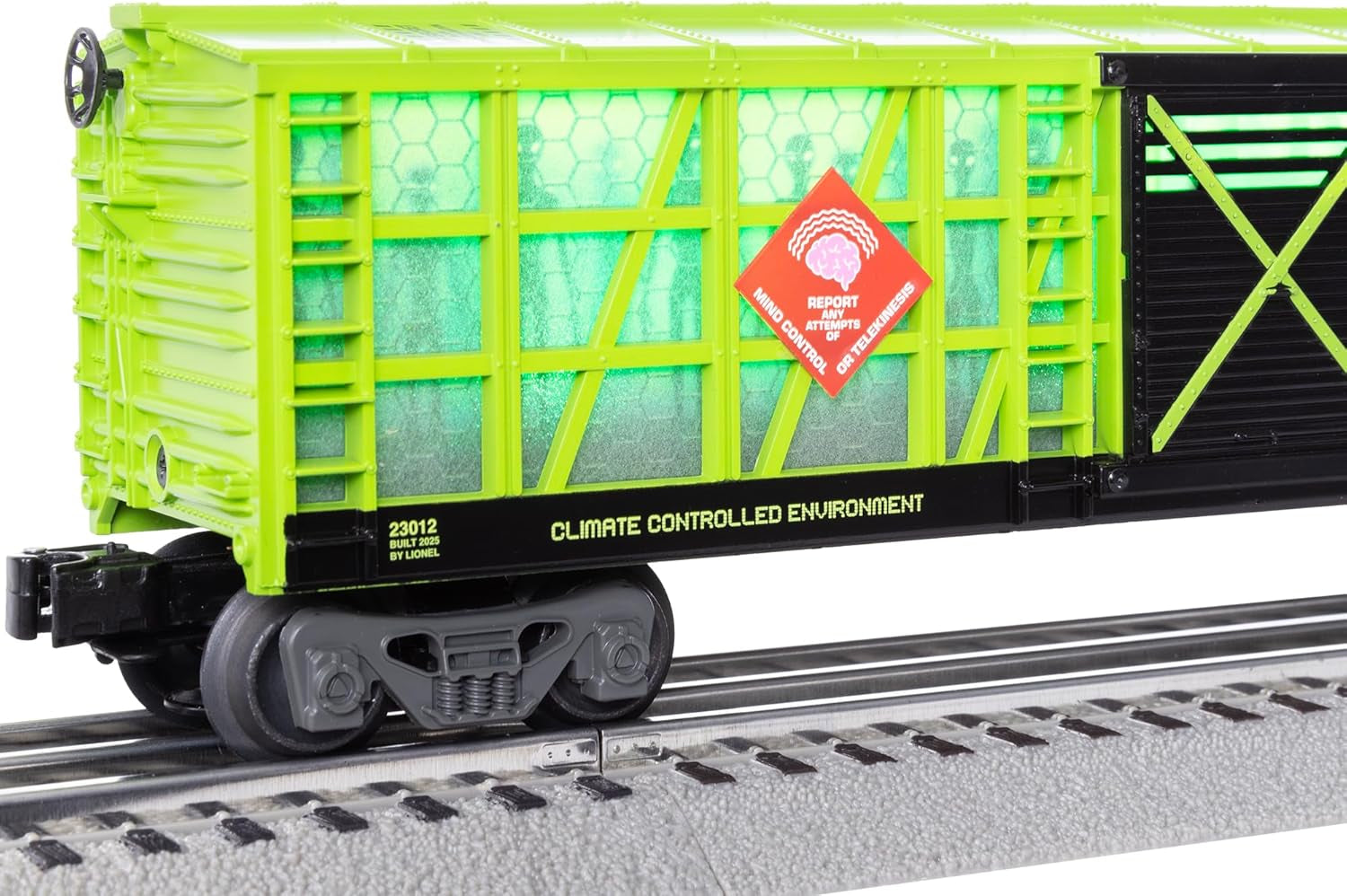 Lionel Area 51 UFO Recovery Bluetooth Lionchief Electric O Gauge Freight Train Set with Remote Control