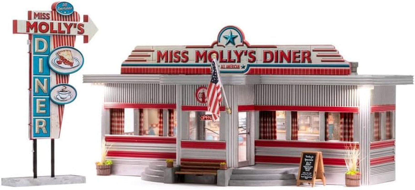 Woodland Scenics Miss Molly's Diner Built-&-Ready Structure, N Scale