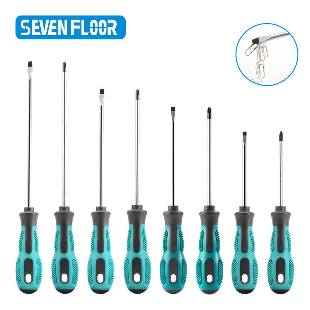 4PCS Multipurpose Handle Screwdrivers Set Electrician Insulated Security Repair Hand Tools Cross/Straight Type Screw Driver