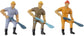 Set of 12 painted O scale 1:48 railway worker figures by BYMRR Train Store, featuring different poses for layout scenery.