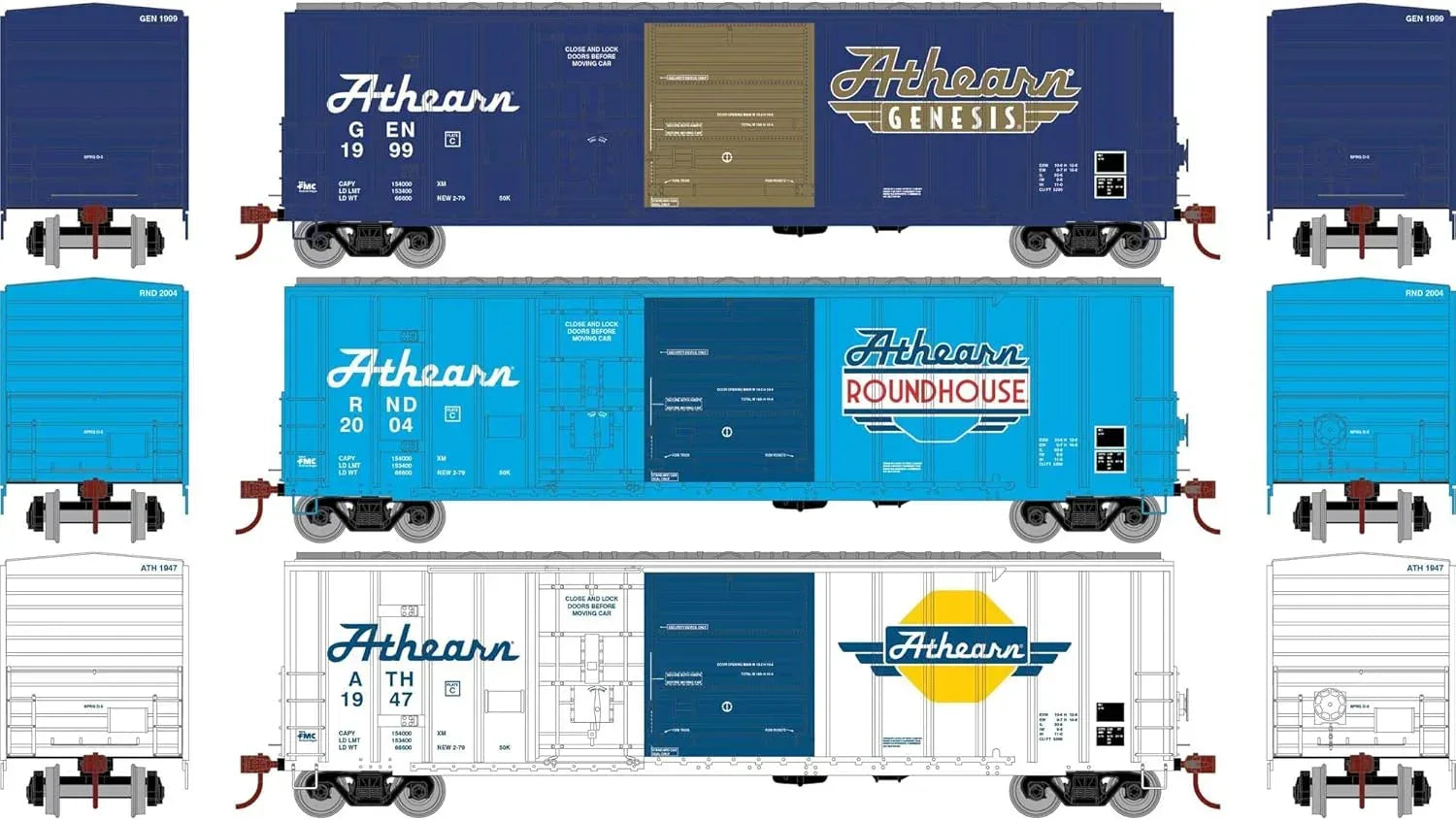 Athearn HO scale 50-foot FMC boxcar 