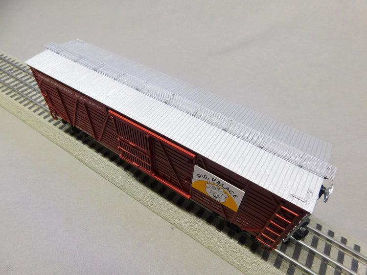 Northern Pacific stock cars from the VISIONLINE 3-Pack, O gauge model train cars by BYMRR Train Store, detailed and realistic.