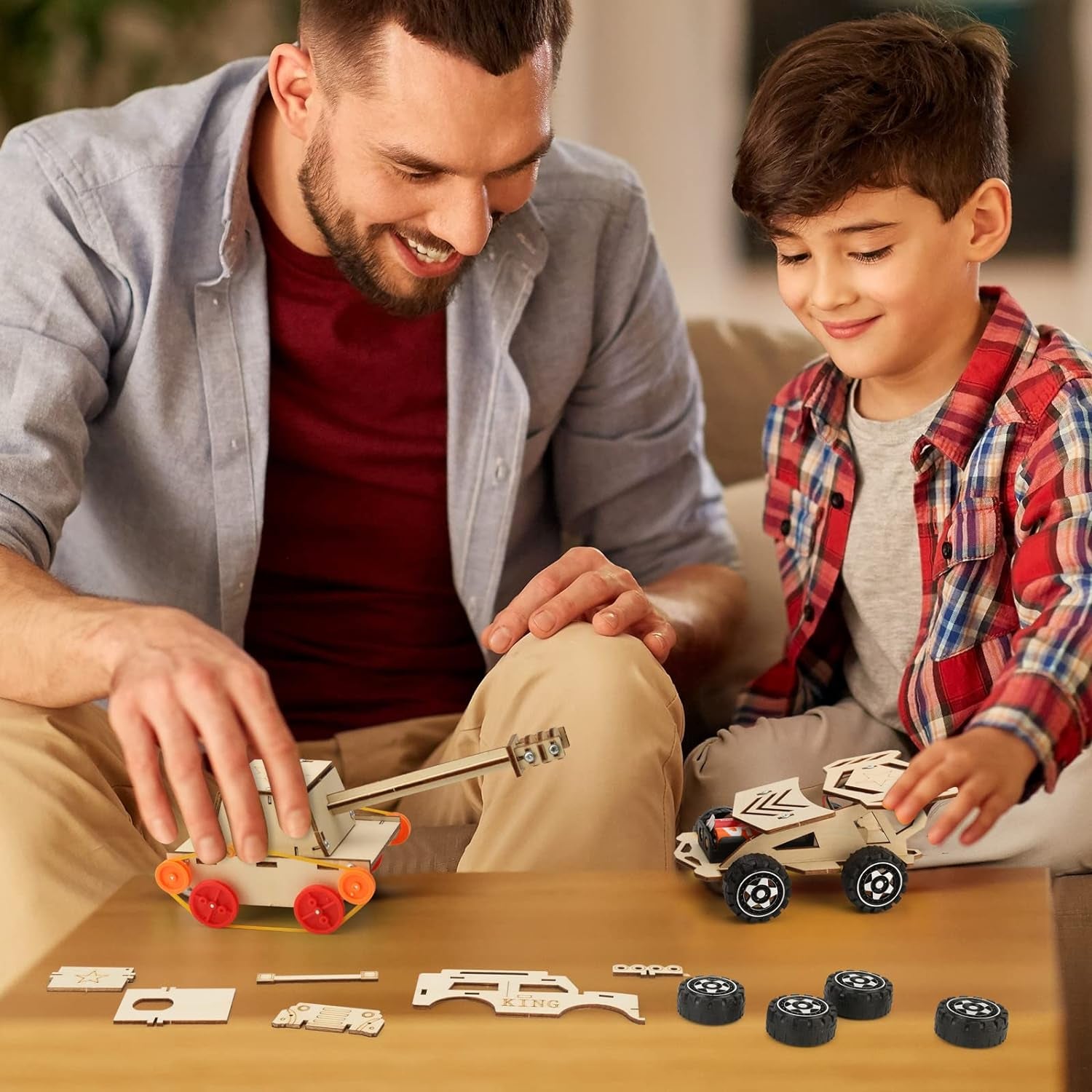 STEM Building Kits for Children Ages 5-12: 6 Wooden Craft Projects and 3D Puzzles for Educational Play and Birthday Gifts