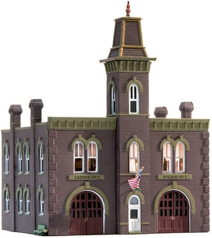 Woodland Scenics BR4934 N Scale Pre-Built Firehouse Model
