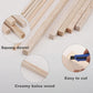 Peony Man balsa wood sticks and sheets for DIY crafts, model making, and creative projects, showing assembled and raw wood pieces.